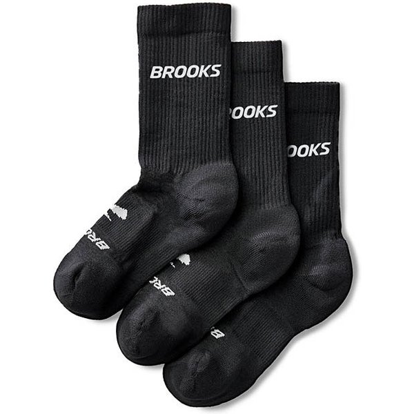 Brooks Calze Running Run In Crew 3 Pack Nero Brooks M