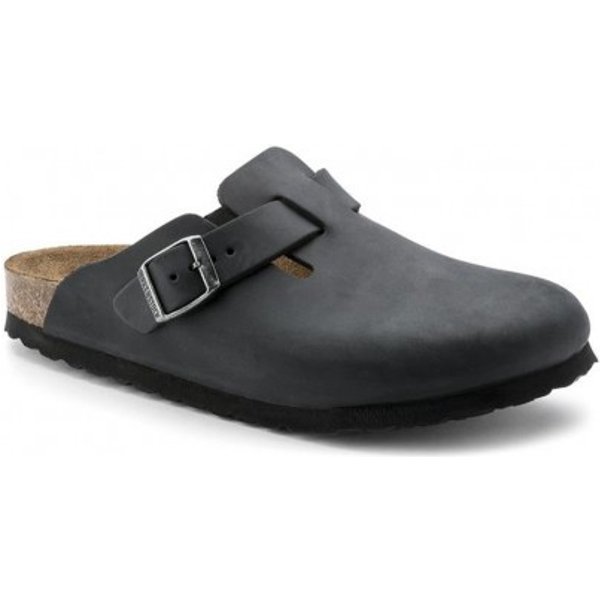 Birkenstock Boston Nero Oiled Lea Nero - Sandali Uomo EUR 43 / UK 9