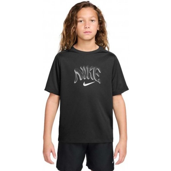 Nike Multi Refresh T-Shirt Palestra Logo Nero Bambino L