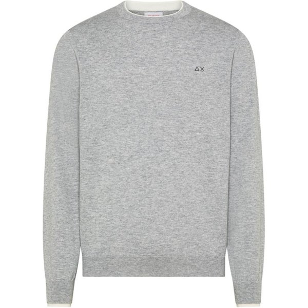 Sun 68 Maglia Maniche Lunghe Doppio Collo Grigio Uomo M