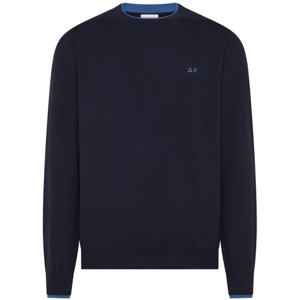 Sun 68 Maglia Maniche Lunghe Doppio Collo Blu Uomo S