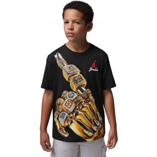 Nike Jordan T-Shirt Palestra Skeleton Nero Bambino 13/15 Anni