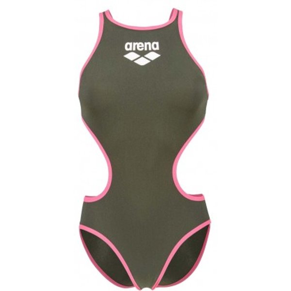 Arena Costume Piscina Big Logo Verde Fucsia Donna 40