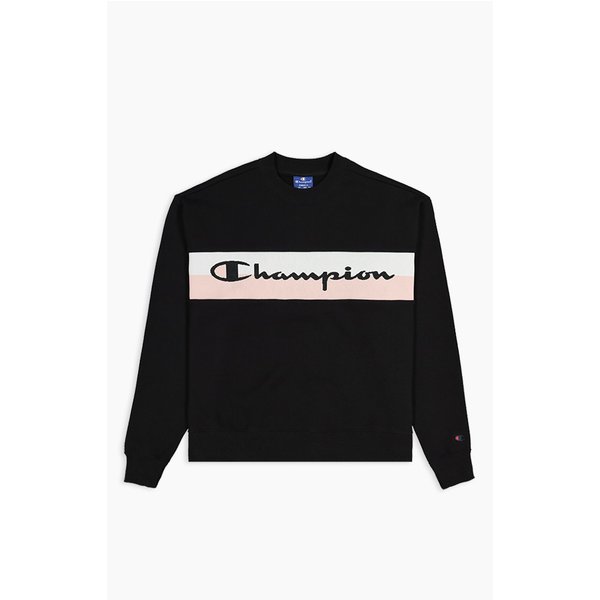 Champion Felpa Palestra Crop Logo Nero Donna L