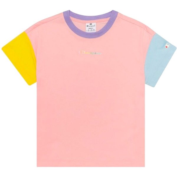 Champion T-Shirt Bicolore Rosa Donna S