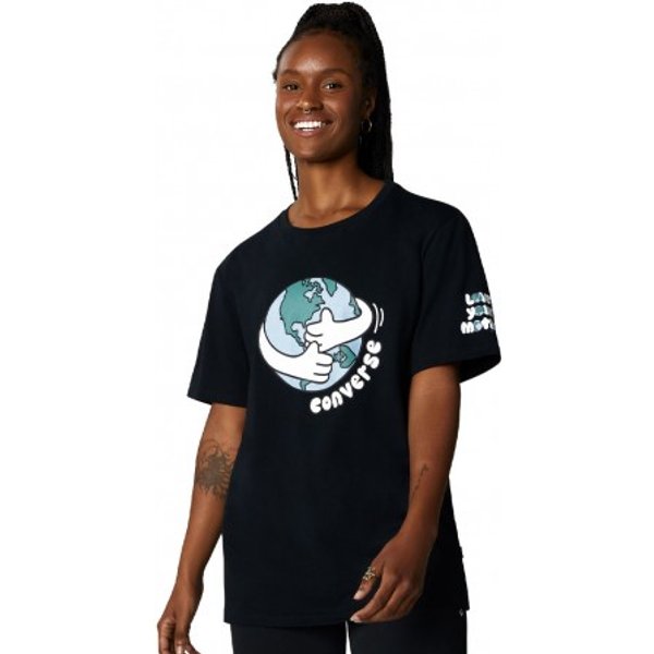 Converse T-Shirt Eco Love Your Mother Nero Donna XXS