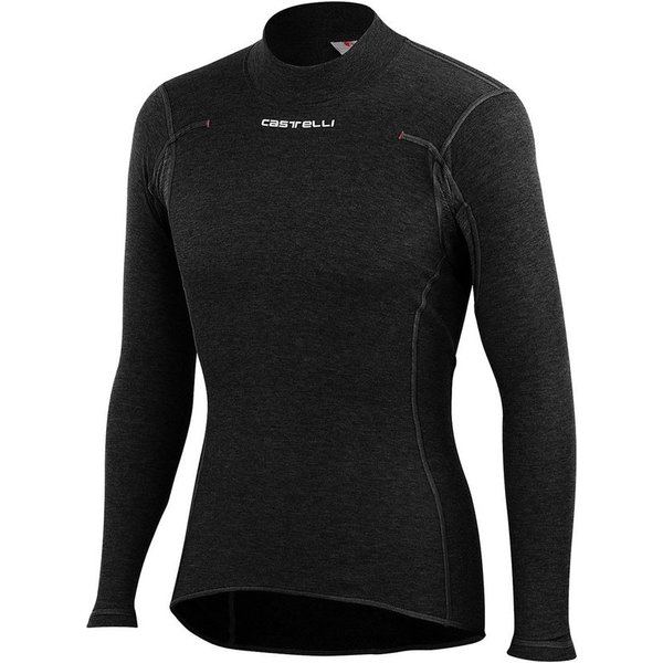 Castelli Maglia Ciclismo Flanders Warm Nero Uomo XS