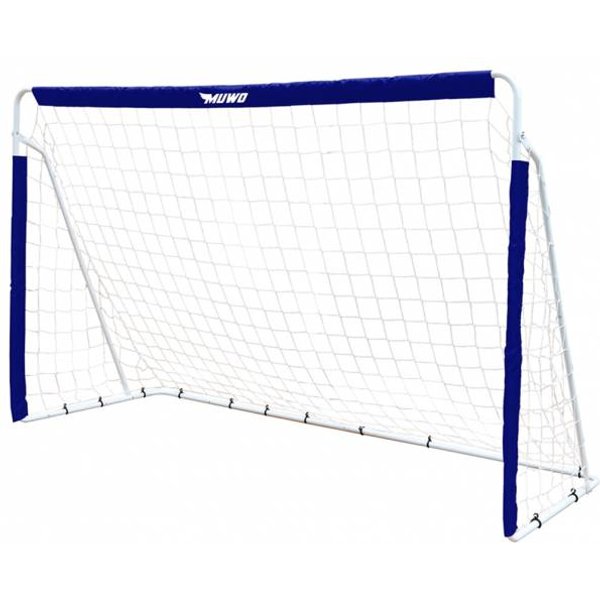 Muwo PorteríA De FúTbol De Acero 240 X 150 Cm Azul/Blanco-image