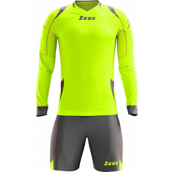 Zeus Paros Set Da Portiere Maglia A Maniche Lunghe Con Pantaloncini Giallo Neon-image