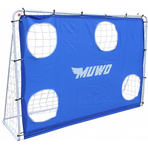 Muwo Porta Da Calcio Con Parete Porta 217 X 153 Cm Blu-image