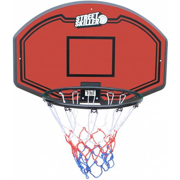 Streetskiller Canestro Da Basket Con Tavola E Supporto A Parete Rosso/Nero-image