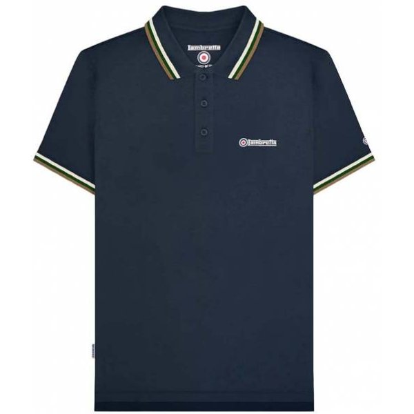 Lambretta Triple Tipped Uomo Polo SS1650-NVY-TGC-image