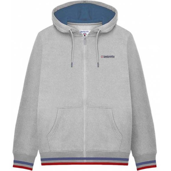 Lambretta Full Zip Uomo Felpa Con Zip E Cappuccio SS1241-GRY-DKBL-R-image