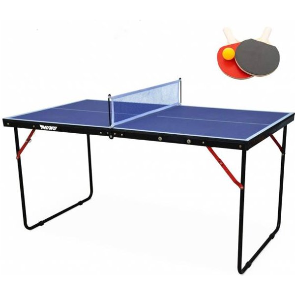 Muwo Mini Mesa De Ping-Pong Plegable Para Interior 137 X 76 Cm Azul-image