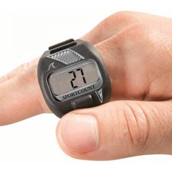 Contavasche digitale da dito per il nuoto Lapcounter grigio-image