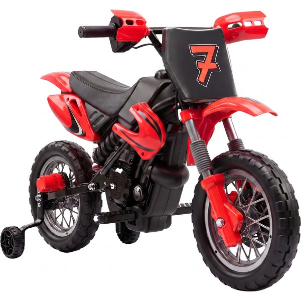 AIYAPLAY 12V Kids Electric Motorbike with Dual Motors Training Wheels, photo 2