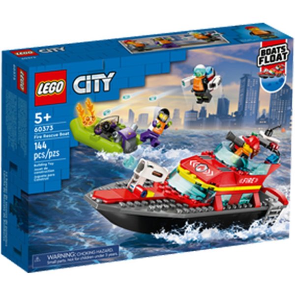 LEGO City Fire 60373 Fire Rescue Boat - Brand New