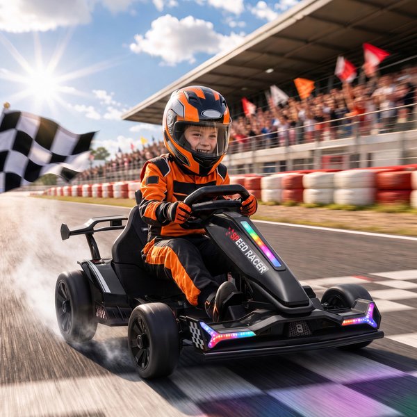 AIYAPLAY 24V Electric Go Kart for Kids, Racing Kart Drift Mode, photo 2