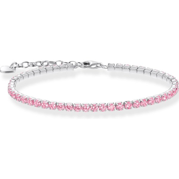 Thomas Sabo A2167-051-9-L19V Tennisarmband Mit Pinkfarbenen Steinen 16-19 Cm-image