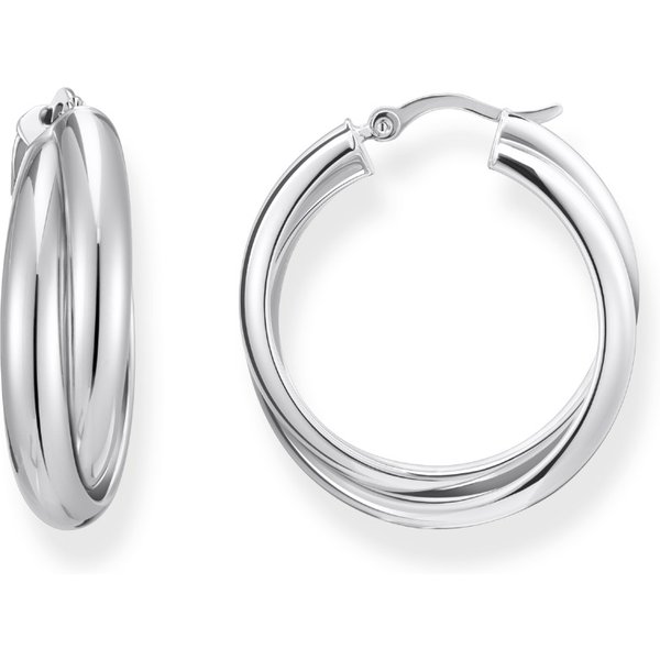 Thomas Sabo CR738-001-21 Bold - Silberne Creolen 27,0 Mm Verschlungenes Design Damen-image