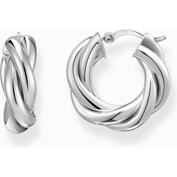 Thomas Sabo CR742-001-21 Bold - Silberne Creolen 20,0 Mm Verschlungenes Design Damen-image