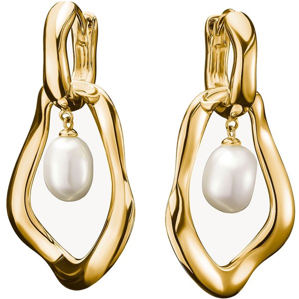Thomas Sabo H2321-430-14 Creolen Mit Perlen-AnhäNger Natural Beauty Vergoldet Damen-image