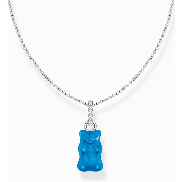 Thomas Sabo KE2209-052-1-L45V Siberne Kette Mit Blauem GoldbäRen AnhäNger Damen-image