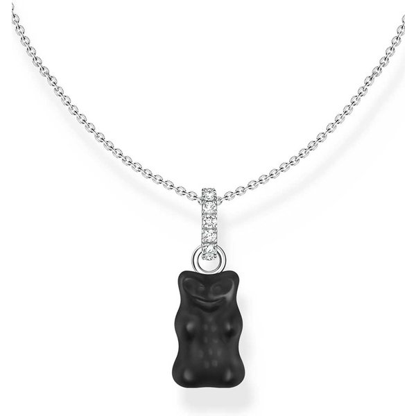 Thomas Sabo KE2209-052-11-L45V Kette Mit Schwarzem GoldbäRen AnhäNger Und Zirkonia Damen-image