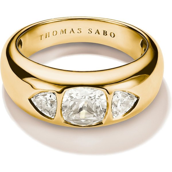 Thomas Sabo TR2525-414-14-56 Ring Mit Facettierten WeißEn Zirkoniasteinen Vergoldet Damen-image