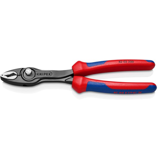 KNIPEX 82 02 200 TwinGrip Frontgreifzange 200 mm mit Mehrkomponenten-Hüllen