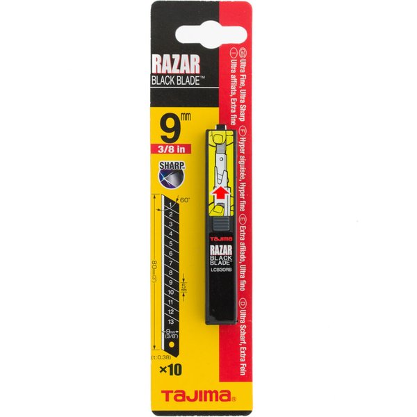 Tajima Razar Black Abbrechklingen 9 mm Spender mit 10 Klingen