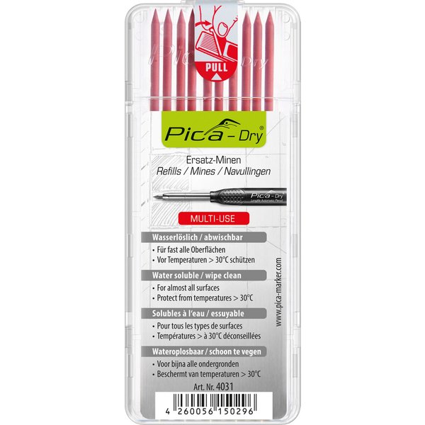 Pica Dry 10 x Ersatzminen Multi Use Rot