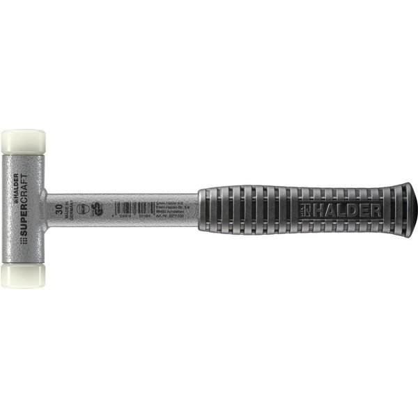 HALDER SUPERCRAFT Schonhammer Ø 30 mm rückschlagfrei mit bruchsicherem Stahlrohrstiel