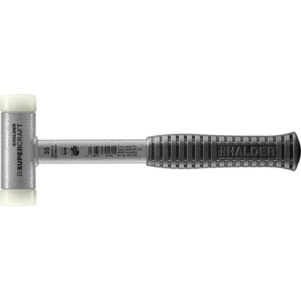 HALDER SUPERCRAFT Schonhammer Ø 35 mm rückschlagfrei mit bruchsicherem Stahlrohrstiel