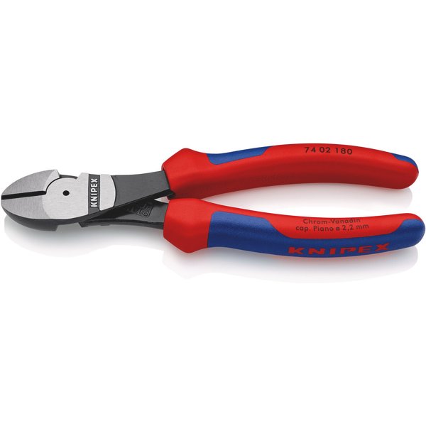 Knipex 74 02 180 Kraft-Seitenschneider 180 Mm Schwarz Atramentiert Poliert Mit Mehrkomponenten-HüLlen-image