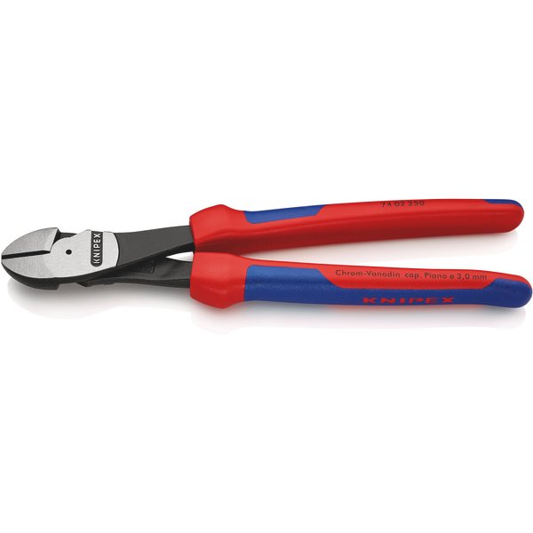 Knipex 74 02 250 Kraft-Seitenschneider 250 Mm Schwarz Atramentiert Poliert Mit Mehrkomponenten-HüLlen-image