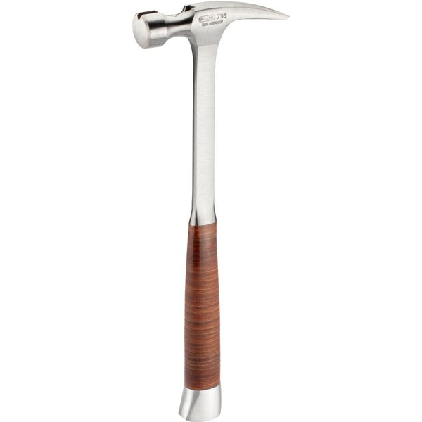 PICARD Ganzstahl Framing Hammer mit Ledergriff Nr. 796 glatt | Gravur möglich