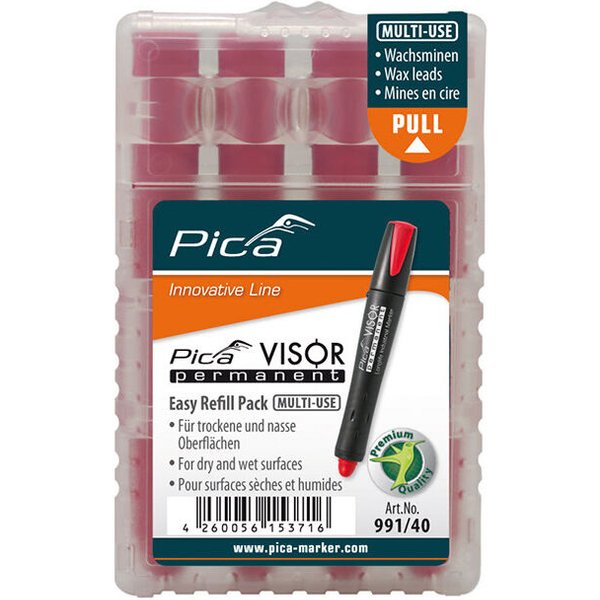 Pica VISOR 4 x Ersatzminen Rot