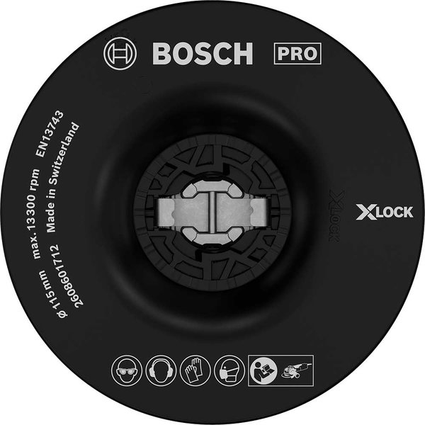 Bosch PRO X Lock Medium Backing Pad 115mm