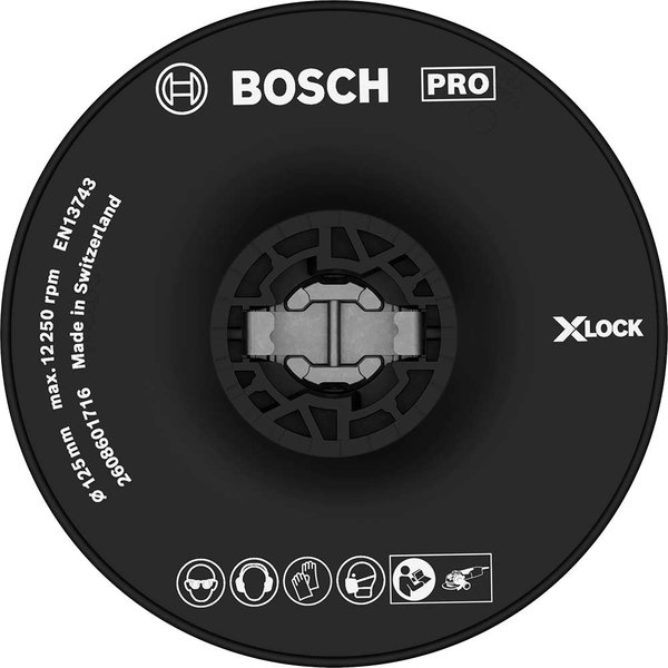 Bosch PRO X Lock Hard Backing Pad 125mm