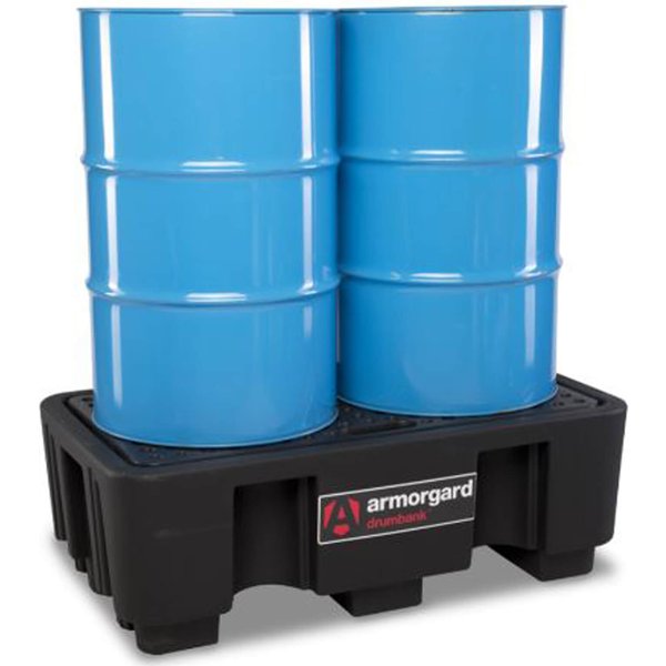 Armorgard Drumbank 2 Drum Spill Pallet 1310mm 750mm 435mm