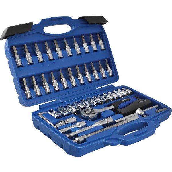 BlueSpot 46 Piece 1/4" Drive Socket and Bit Set Metric