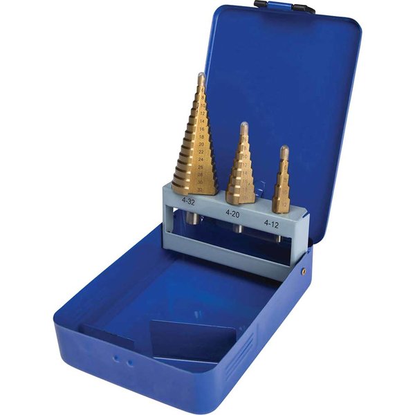BlueSpot Tools Step Drill Set 4-32mm 3 Piece 20504