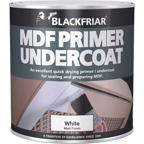 Blackfriar Quick Dry MDF Primer & Undercoat White 500ml BF0380001E2