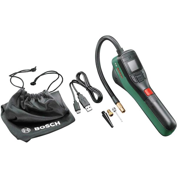 Bosch EASYPUMP 3.6v Cordless Air Pump with Light 1 x 3ah Integrated Li-ion Battery Charger Bag