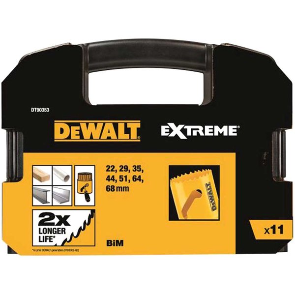 DeWalt 11 Piece BIM Extreme General Purpose Holesaw Set