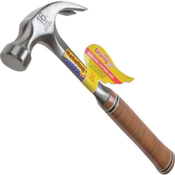 Estwing E16C Curved Claw Hammer - Leather Grip 450g (16oz) E16C