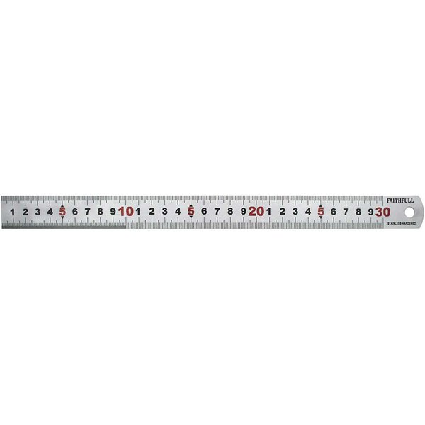 Faithfull Matt Silver Measuring Rule Metric