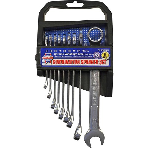 Faithfull 9 Piece Combination Spanner Set