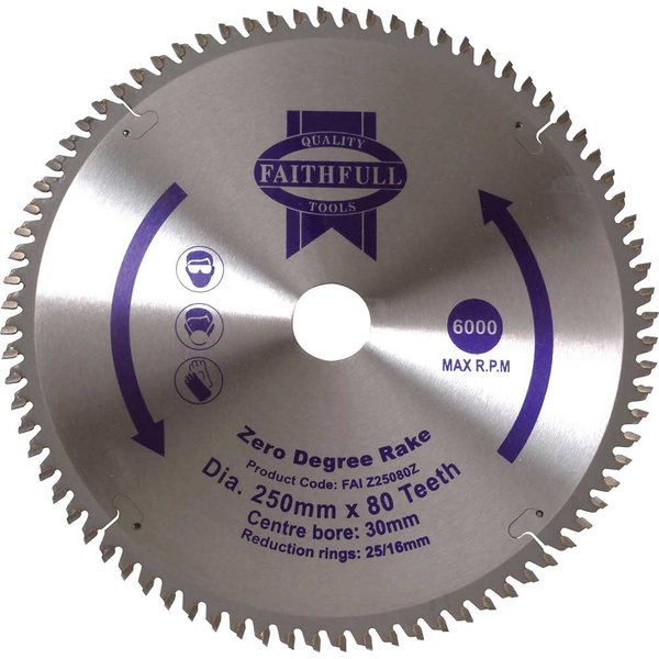 Faithfull Zero Degree TCT Circular Saw Blade
